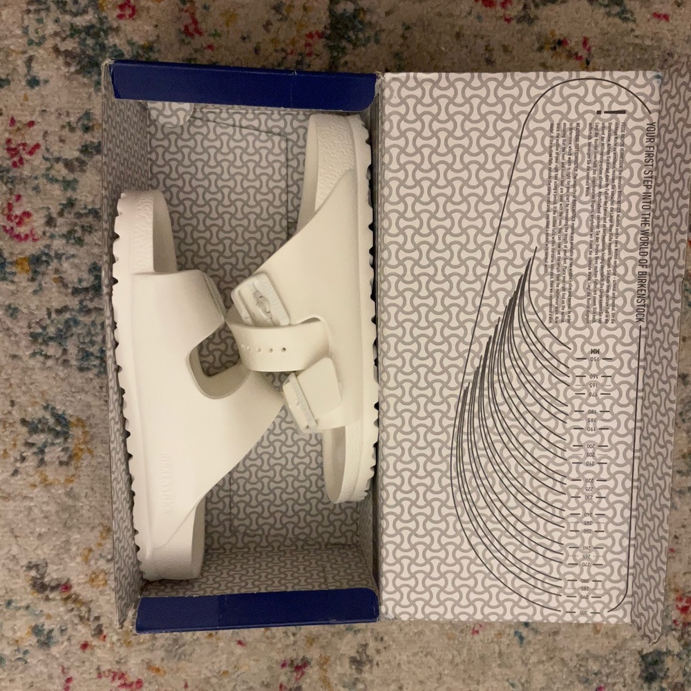 Brand new white birkenstocks